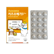 어썸키즈 키즈 오메가3 플러스 1680mg 30개입, 1개 이미지