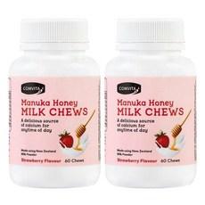 콤비타(Comvita) 콤비타 마누카꿀 밀크 츄어블 (칼슘)-딸기맛 60정 X 2개, 120정, 1세트 상품 이미지