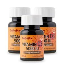 데일리원 비타민D3 5000IU, 100정, 3개 이미지