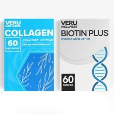Veru Wellness Bone Health 컴플리트 듀오 라이프스타일 패치 Vita D3/K2 칼슘 마그네슘 - 자체 접착 시간 방출 국소 패치 8-10시간 (60일분), 헤어 스킨 네일 듀오, 1개 이미지