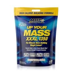 Maximum Human Performance MHP UYM XXXL 1350 매스 빌딩 웨이트 게이너 근육량 증가 단백질 50g 고칼로리 BCAA 11g 류신 프렌, 프렌치 바닐라, 12 Pound (Pack of 1), 1개
