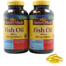 Nature Made Fish Oil 1200 mg Softgels Omega 3 - for Healthy Heart Support Omega 360mg FishOil Supp, Nature Made Fish Oil 1200 mg S 이미지