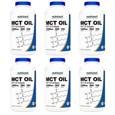 Nutricost MCT Oil 1000mg 뉴트리코스트 MCT 오일 1000mg, 300정, 6개 상세 이미지