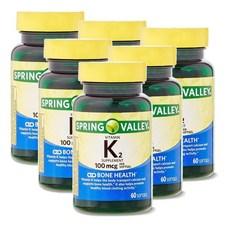 스프링밸리 비타민K2 100mcg 본 헬스 소프트젤 Spring Valley Vitamin K2, 6개, 60정 상품 이미지
