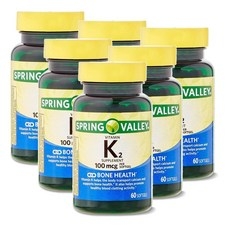 스프링밸리 비타민K2 100mcg 본 헬스 소프트젤 Spring Valley Vitamin K2, 6개, 60정 상세 이미지