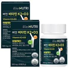 에버뉴트리 뼈엔 MK-7 비타민K2 앤 D3, 2개, 30정 상품 이미지