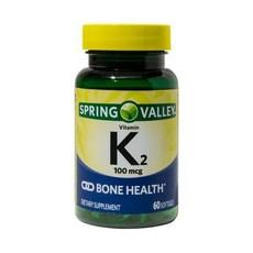 Spring Valley Vitamin K2 100 mcg Bone Health 60 Softgels, Spring Valley Vitamin K2 100 m, 1개 상품 이미지