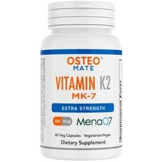 Osteo Mate® 비타민 K2(MK-7) 300mcg 보충제 엑스트라 스트렝스 식물성 캡슐 60개, Osteo Mate® 비타민 K2(MK-7) 300m, 1개 상세 이미지