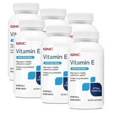 지엔씨 비타민E 내추럴 1000IU 소프트젤 GNC Vitamin E, 6개, 60정 상세 이미지