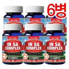Canada 캐나다정품 통라이프-면역성분함유-인사컴플렉스 프로폴리스+칼슘+비타민C D+아연(치아건강 뼈건강 항산화)-6병, 6개, 180정 상품 이미지