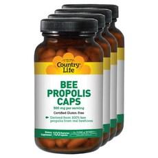 컨트리라이프 비 프로폴리스 500mg 100캡슐 4개품질보증, 4개, 100정 상품 이미지