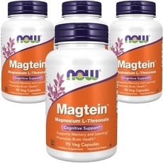 나우푸드 마그테인 마그네슘 L-트리오네이트 베지 캡슐, 4개, 90정 상세 이미지