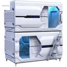 산소방 세로입구형 수면캡슐 성인벙커 수면 캡슐 침대 트하우스 층침대 산소 산소캡슐, 스페이스X 스마트 싱글 1층, 1개 상세 이미지