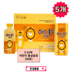 어린이 유아 홍삼 음료 건강 올림 유아홍삼 키즈홍삼 개별 파우치 홍삼주스, 900g, 5개 상세 이미지