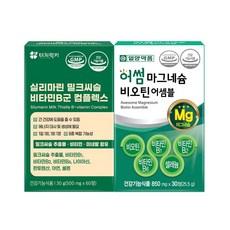 터치럭키 실리마린 밀크씨슬 비타민B군 컴플렉스+마그네슘 비오틴, 30정, 1개 상품 이미지