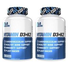 EVLUTIONNUTRITION 비타민 D3 + K2 베지 캡슐, 2개, 60정 이미지