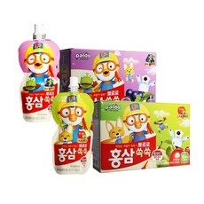 뽀로로 홍삼쏙쏙 사과매실10팩+포도블루베리10팩, 20개, 100ml 상세 이미지