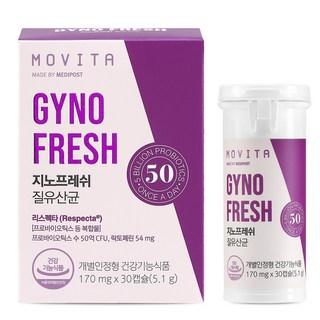지노프레쉬 질유산균 앤 비피더스 100억, 30정, 450mg, 1개 상품 이미지
