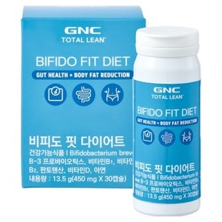 GNCTOTALLEAN GNC 비피도 핏 다이어트 유산균 13.5g, 30정, 1개 상세 이미지