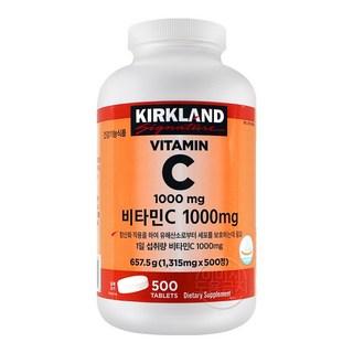 커클랜드 비타민C 500정 영양제 부모님 선물 건강기능식품 비타민제 코스트코, 500정, 1개 상품 이미지