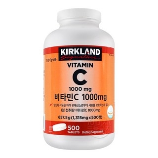 커클랜드 비타민C 500정 영양제 부모님 선물 건강기능식품 비타민제 코스트코, 500정, 1개 상세 이미지