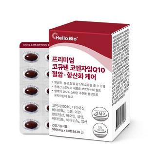 헬로바이오 프리미엄 코큐텐 코엔자임Q10 혈압 항산화케어, 60정, 3개 상품 이미지
