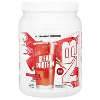 NutraBio, 퍼포먼스, 클리어 단백질, 워터멜론 브리즈, 494g(1.1lb) 상품 이미지
