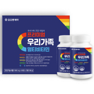 코오롱제약 프리미엄 우리가족 멀티비타민 120정, 2개, 60정