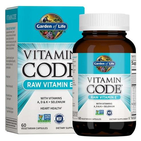 가든오브라이프 비타민코드 로우 비타민E 60캡슐 Raw VitaminE, 60정, 1개 상품 이미지