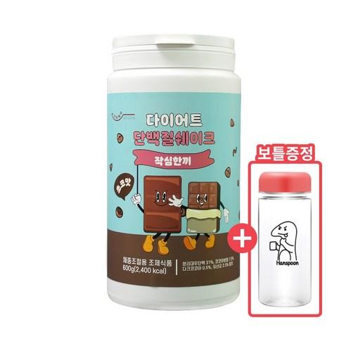 한스푼 저칼로리 작심한끼 다이어트 단백질쉐이크 초코맛, 600g, 1개 상품 이미지