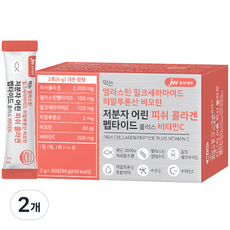 JW중외제약 먹는 엘라스틴 밀크세라마이드 히알루론산 비오틴 저분자 어린 피쉬 콜라겐 펩타이드 플러스 비타민C 30p, 60g, 2개 상품 이미지