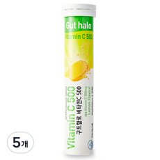 구트할로 비타민C 500 레몬맛 발포비타민, 20정, 5개 상세 이미지