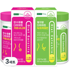건국유업 체지방 다이어트 녹차카테킨 + 탄수화물 다이어트 가르시니아 세트, 3세트, 60정