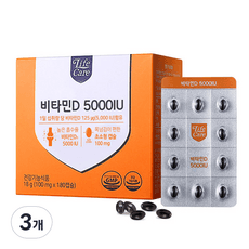 라이프케어 비타민D 5000IU 18g, 3개, 180정 이미지