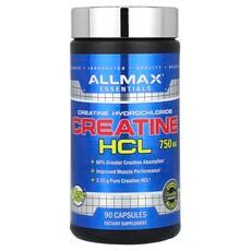 신상할인판매 ALLMAX 크레아틴 HCl 750mg 캡슐 90정 최저가격, 1개