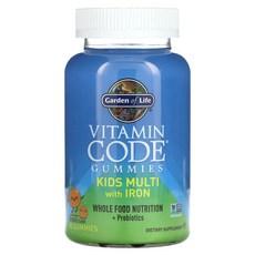 Garden of Life Vitamin Code 구미젤리 키즈 멀티 철분 함유 오렌지 구미젤리 90개, 1개, 90정 상품 이미지