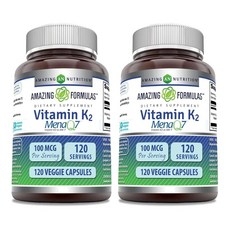 어메이징 뉴트리션 비타민 K2 100mcg 캡슐, 알약/캡슐, 2개, 120정 상세 이미지