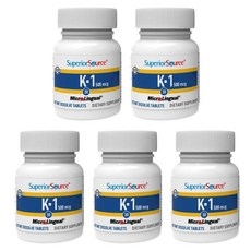 Superior Source Vitamin K1 500mcg 수피리어 소스 비타민 K1 500mcg, 알약/캡슐, 5개, 30정 상세 이미지