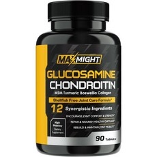 Glucosamine Chondroitin MSM Turmeric Boswellia 12-in-1 Joint Comfort Mobility Lubrication & Streng, 1개, 90정 상세 이미지