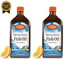 Carlson 칼슨 오메가-3 노르웨이 어유 EPA&DHA 오렌지 16.9온스 더블 팩 이미지