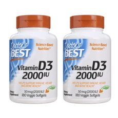 닥터스베스트 비타민 D3 2000IU 베지 소프트젤, 180정, 2개 이미지