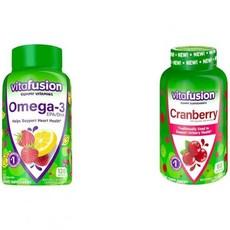 Vitafusion Omega-3 Heart Health Gummy Vitamins with Cranberry Gummies for Women 120 Count Omega 3, Vitafusion Omega-3 Heart Healt 이미지