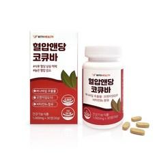 혈압 혈당 낮추는 좋은 음식 코엔자임Q10 코큐텐 효능 코로솔산 바나바잎추출물 영양제 약 1개월분, 30정, 1개 상품 이미지