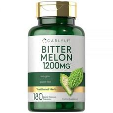 Carlyle 비터 멜론 캡슐 1200mg | 180개 GMO 프리 및 글루텐 추출물 복합 보충제, 1개, 180정