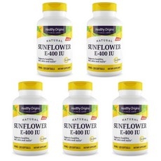 헬시 오리진스 선플라워 비타민 E-400IU, 5개, 120정 상세 이미지