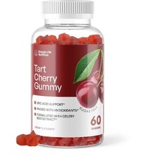 Simple Life Nutrition 타르트 체리 추출물 젤리 - 강력한 항산화 물질 관절 건강 및 회복 지원 천연 수면 보조제 GMO 프리 비건 친화적 글루텐 프리, Simple Life Nutrition 타르트 체리 추, 1개 상세 이미지