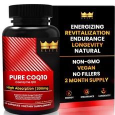 ELITE See The Difference 182870 Crown Elite 프리미엄 고흡수 CoQ10 유비퀴논 보충제심장 건강 및 에너지 생산 촉진 강력한 항산화 물질 |, 1개 상품 이미지