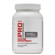 GNC 프로 퍼포먼스 크레아틴 모노하이드레이트 3500mg 120정 (캡슐) Pro Performance Creatine Monohydrate 120caps, 1개 상세 이미지