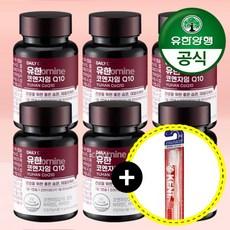 유한양행 유한 코엔자임 Q10 180캡슐 6개월분 코큐텐 6통+켄트 칫솔1개 증정, 6개, 30정 상품 이미지