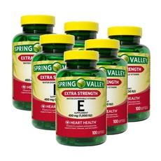 스프링밸리 비타민E 1000IU 엑스트라 스트렝스 소프트젤 Spring Valley Vitamin E, 6개, 100정 상품 이미지